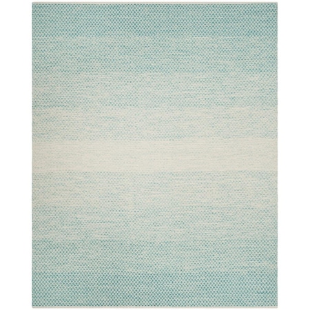 Safavieh Montauk Rectangle Hand Woven Rug, Turquoise and Ivory - 8 x 10 ft. MTK601E-8